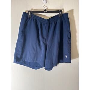 Mens Boast Navy Elastic Waist Athletic Shorts Sz L